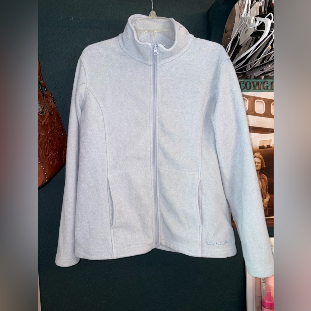 Bass Pro Shops Women’s Pale Blue Full-Zip Teddy Fleece Jacket
